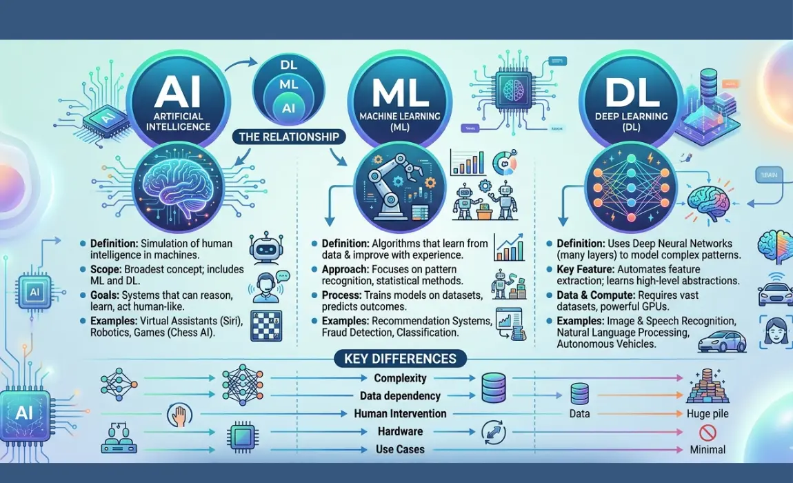 Machine Learning vs Deep Learning vs AI